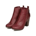 thumbnail image 5 of New Women Breckelles Gail-28 Leatherette Zippered Chunky Heel Bootie, 5 of 5
