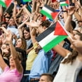 thumbnail image 3 of Mini Flag Stick Flags Hand Held Small Miniature Flags on Stick Support Pray for Hand Waving Flag 5.5x8.3 Inch with 12 Inch White Pole, 3 of 6