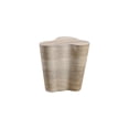thumbnail image 3 of Maklaine Transitional Tan Finish Faux Travertine Short Side Table, 3 of 7