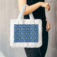 thumbnail image 6 of Salouo Blue Flowers for Plush Underarm Bag,Soft Tote Bag Ladies Fluffy Shoulder Bag Women Furry Tote Bag Plush Handbag for Autumn and Winter, 6 of 7