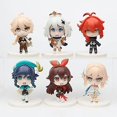 thumbnail image 1 of Juego de 6 figuras Genshin Paimon Barbatos Aether Lumine Diluc Amber YONGSHENG, 1 of 4