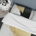 thumbnail image 4 of Designart "Subtle Elegance in Black and Gold IV" Abstract Painting Bedding Covert Set - Modern Black Abstract Bed Set With 2 Shams, 4 of 6