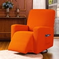 thumbnail image 3 of Subrtex Stretch 1-Piece Textured Grid Recliner Slipcover, Orange, 3 of 7