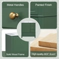 thumbnail image 4 of 30 Inch Bathroom Vanity with Sink - Freestanding Green Vanity with 3 Drawers, Soft-Close Door & Ceramic Countertop, 4 of 9