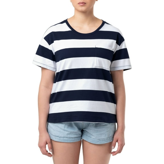 Time And Tru Women's Short Sleeve Boyfriend T-Shirt