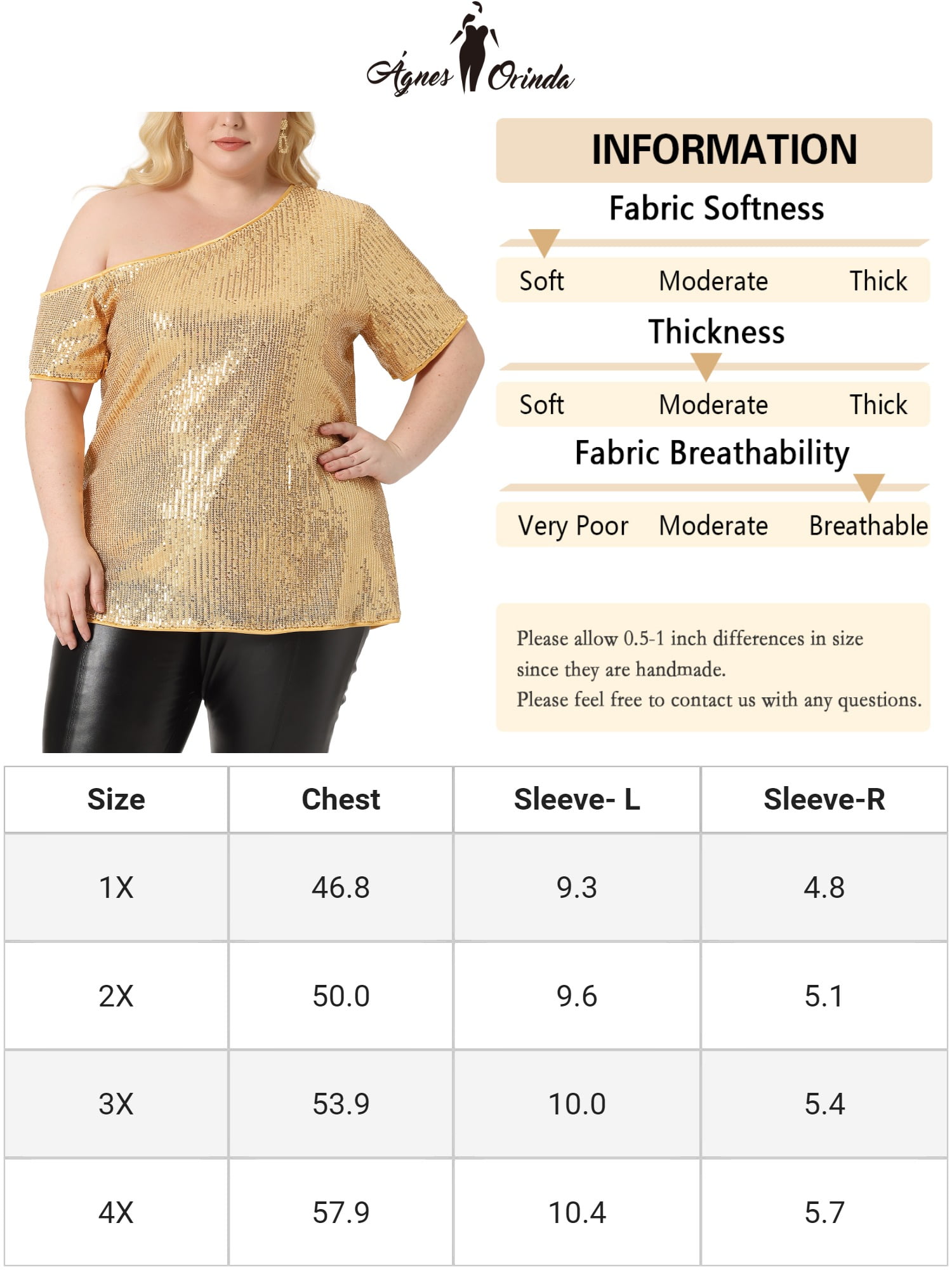plus size off the shoulder sequin top