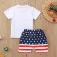 thumbnail image 6 of TOWED22 Infant Toddler Baby Boy 4th of July Outfits Red White Blue T-Shirt Tops Distressed Shorts 2Pcs Summer Set 3M-6T(White,2-3 Y), 6 of 7