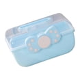 thumbnail image 1 of Caja de almacenamiento de accesorios para el cabello para niña, joyero de tocador, caja organizadora de joyería multiusos portátil para horquilla Azul Macarena Estuche de almacenamiento para lazos para el cabello, 1 of 8