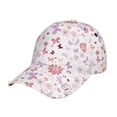 thumbnail image 2 of Baseball Cap, Pink Purple Floral Trucker Hats Women Dad Hat For Workouts - Baseball Hat Adjustable Size, 2 of 2