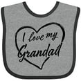 thumbnail image 3 of Inktastic I Love My Grandad in Black Chalk Heart Boys or Girls Baby Bib, 3 of 4
