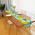 thumbnail image 2 of GZHJMY Lemon Aqua Table Runner Dining Table Decor 13" × 90", 2 of 7