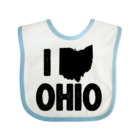 

Inktastic I Love Ohio with State Silhouette Gift Baby Boy or Baby Girl Bib