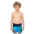 thumbnail image 3 of ibiyuan Kids Boys Swim Shorts with Compression Liner Quick Dry Summer Bathing Suit for Kids 2 In 1 Beach Board Shorts Funny Print Basketball Shorts Stretch Beach Swimwear, 3 of 5