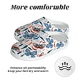 thumbnail image 6 of Rateoe Retro Butterfly Print Women's Men's Cotton Knit Slippers Lightweight Memory Foam Indoor House Shoes with Anti-Skid Sole-39/40, 6 of 7