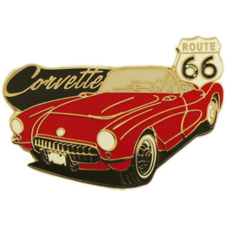 Corvette Route 66 Pin Red 1