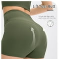 thumbnail image 4 of Pantalones cortos de yoga para mujer Rayas Cintura alta Pantalones cortos de entrenamiento para corr Abanopi Pantalones cortos de yoga, 4 of 7