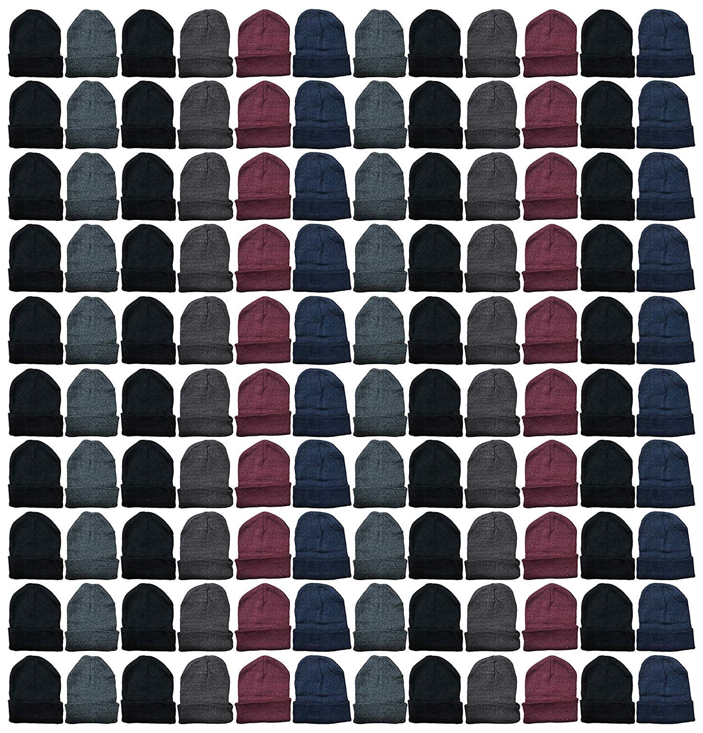 Yacht & Smith Mens Womens Warm Winter Hats in Assorted Colors, Mens Womens Unisex (180 Pack Assorted)