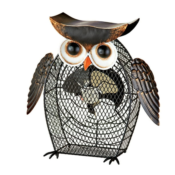 Adorable Rustic Owl Animal Decorative Table Desk Fan Decoration