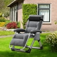ABORON Zero Gravity Chair, Lawn Recliner, Reclining Patio Lounger Chair