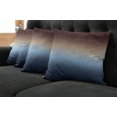 thumbnail image 5 of Ambesonne Ombre Throw Pillow Cover 4 Pack, Gradual Color Change Modern, 16", Blue and Brown, 5 of 5