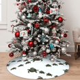thumbnail image 5 of Sikiie Sea Turtle 30-48 inches {designName} Print Christmas Tree Skirt Snowman Xmas Tree Skirt with Edge Christmas Decorations for Holiday Party36", 5 of 7