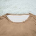 thumbnail image 3 of DailyTrove Women's Plus Size Long Sleeve Tracksuit - Solid Color, Slim Fit, Spring & Casual Street Wear,Beige, 3 of 5