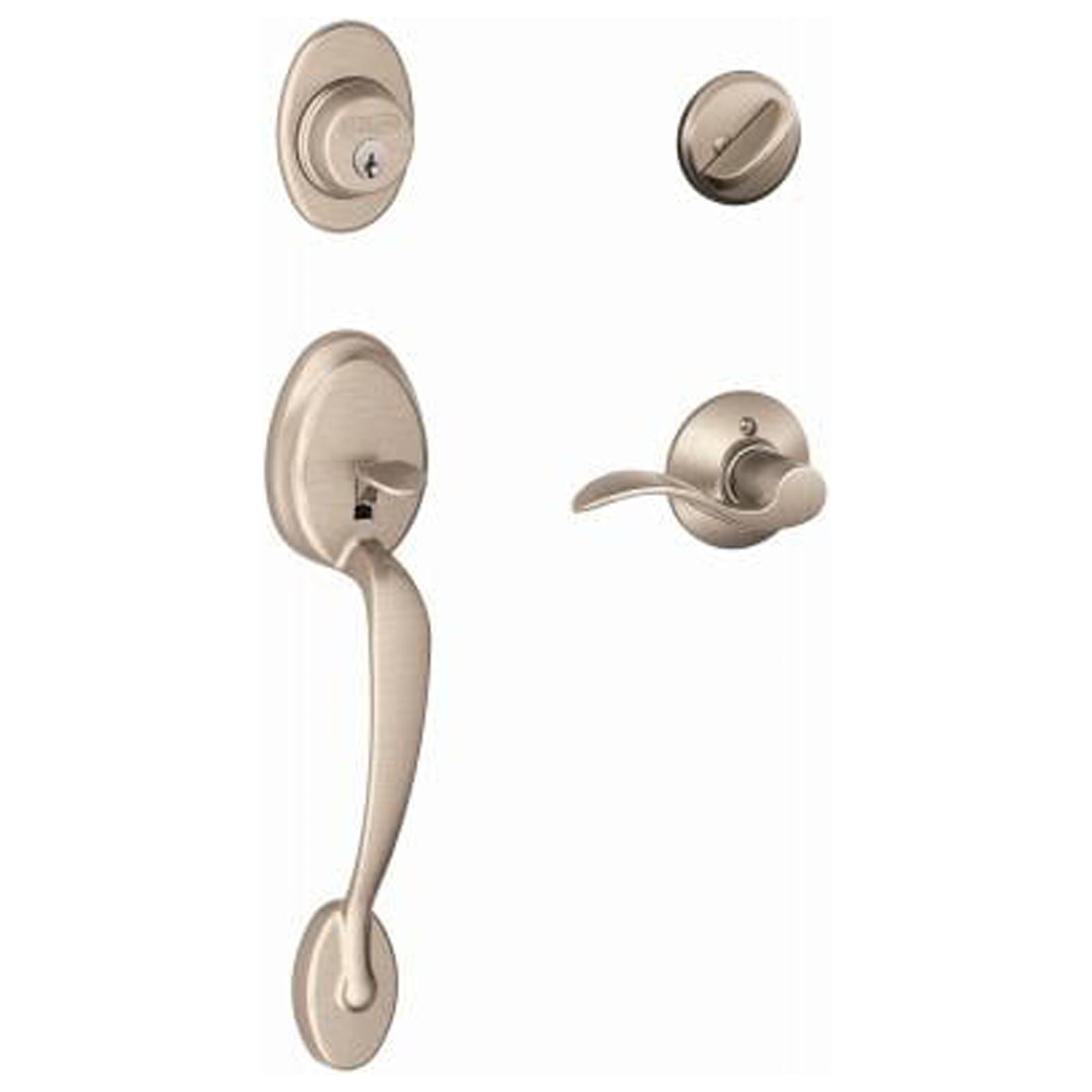 サルート12 F65 Schlage Plymouth Georgian Entry Locking Handle Set, Single