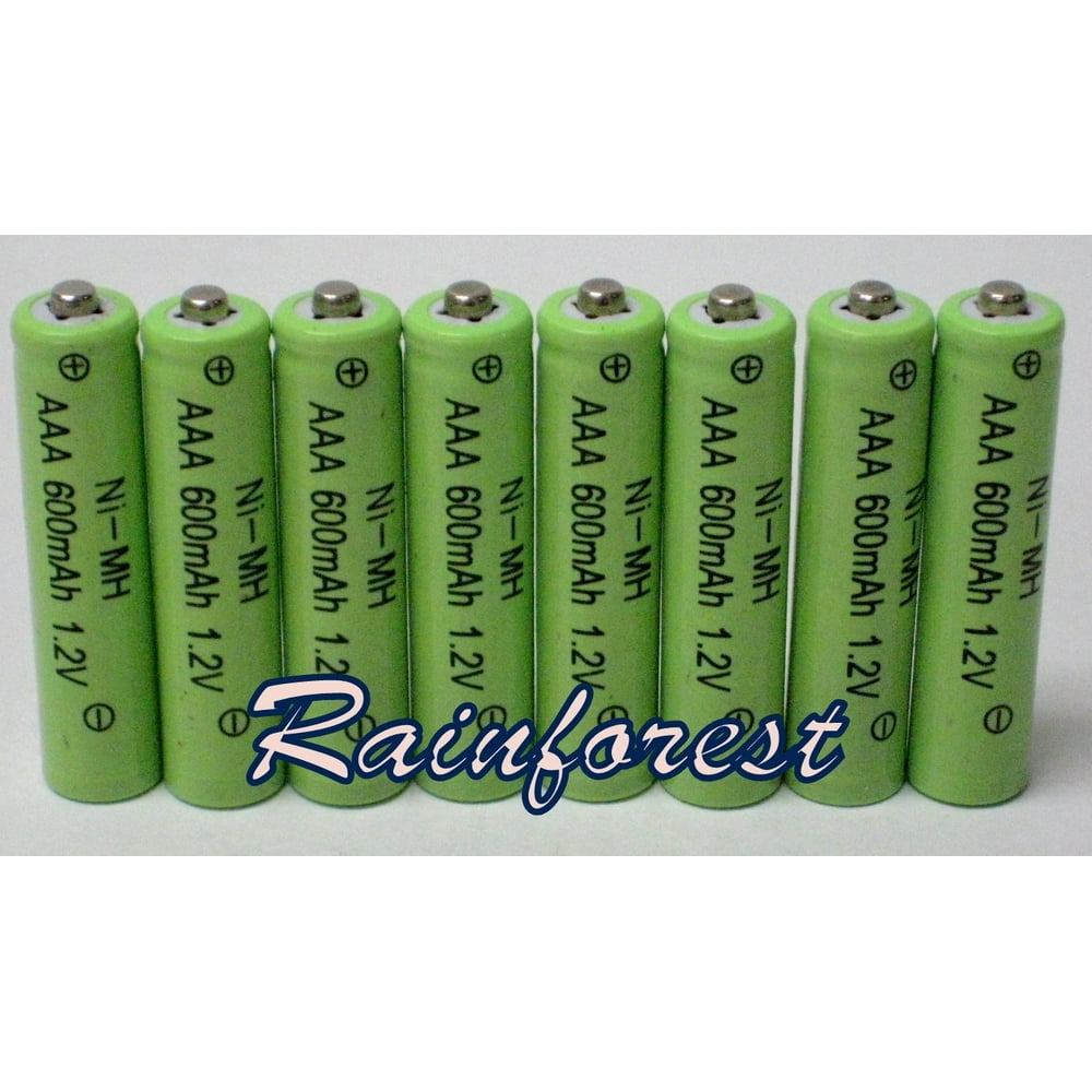 8 Piece Set AAA Ni mh 600mah 1.2v Rechargeable Batteries