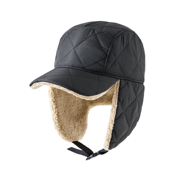 SWSMCLT Women's Snow Trapper Hat Winter Cap Outdoor Soft Waterproof Fall Windproof Biking Hats With Ear Flaps Black Khaki One Size