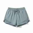 thumbnail image 4 of Lmueinov Women's Quick Dry Athletic Shorts Breathable Mesh Elastic Waist Drawstring Side Pockets Lightweight Casual Shorts for Yoga Gym Running Workout Sports, XS-2XL, 4 of 4