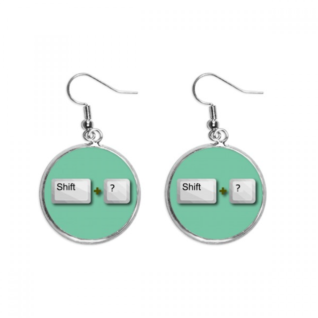 Interrogación de efecto combinado Pendientes pendientes de plata colgantes joyas señora Unbranded M