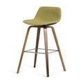thumbnail image 4 of Simpli Home Randolph Mid Century Modern 28 inch Bentwood Counter/ Bar Height Stool (Set of 2) in Acid Green Linen Look Fabric, 4 of 8