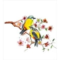 thumbnail image 3 of Ambesonne Nature Duvet Cover Sets, Birds on the Branches, 2-King, Brown and Yellow, 3 of 7