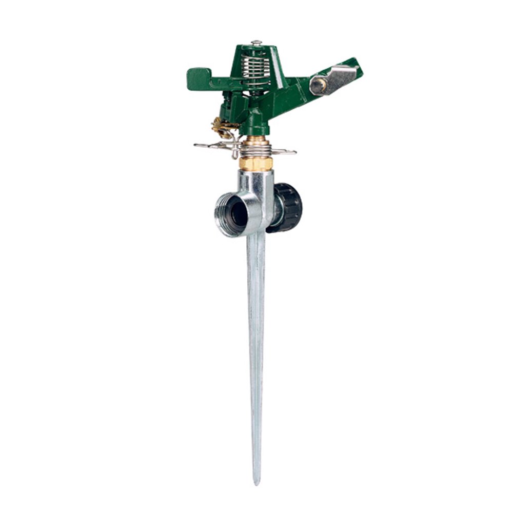 Orbit Metal Impact Water Sprinkler Head on Spike Base, Watering