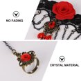 thumbnail image 4 of Bracelet en Dentelle Rouge Rose pour Femmes Adultes avec Anneau (comme Montré), 4 of 7