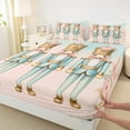 thumbnail image 3 of Manfei Kawaii Retro Nutcracker Twin Sheet Sets, Garden Pink Rose Floral Twin Fitted Sheet, Kids Teen Child Flat Sheet, Luxury Bedroom Decor, 3 Pieces, 3 of 7