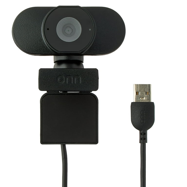 Onn 1440P Webcam with Autofocus Built-in Microphone Adjustable