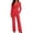 Red, variant on Women's 2 Piece Business Suit Double Breasted Blazer and Wide Leg Trousers Suit formal office Work Outfit Sets with Gold Buttons Red