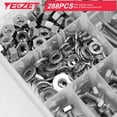thumbnail image 7 of YEEZET 288PCS 1/4-20 Screws Assortment Kit 304 Stainless Steel Hardware Washers Lock Flat WashersHex Bolts and Nuts Washers for Garage Fully Machine Thread, 7 of 7