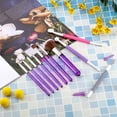 thumbnail image 5 of 10 Pieces Cake Baking Brushes Food Paint Brush for Chocolate Sugar Cookie Decoration Brushes Set Cookie Decorating Supplies with Fondant and Gum Paste Tool (Purple), 5 of 5