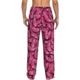 thumbnail image 3 of Xecao Pink Butterfly Men's Straight Lounge Pajama Pants: The Ultimate in Comfortable Sleepwear, 3 of 9