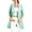Mint Green, variant on Baberdicy Lady Jacket Women's Solid Color V Neck Long Sleeve Double Breasted Business Suit Medium Length Suitable for Daily Commute Wear Suit Casual Lohas Time Coat Womens Blazer Army Green
