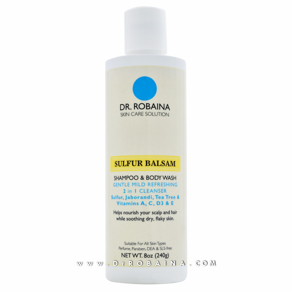 Sulfur Balsam Shampoo & Body Wash Daily Head to Toe Cleanser Dr Robaina