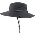 thumbnail image 7 of DXSTAR Women's Ponytail Sun Hat UV Protection Foldable Mesh Wide Brim Beach Fishing Hat , Grey, 7 of 7