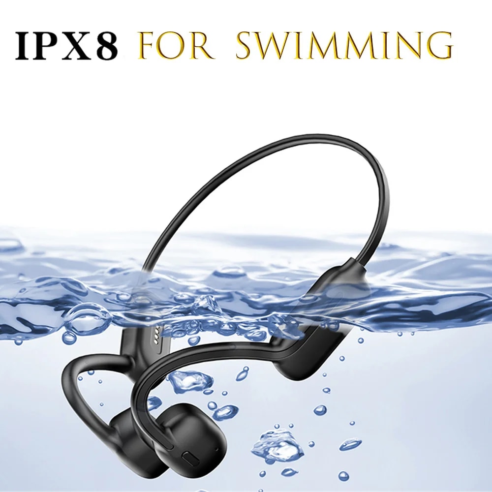 XIAOMI Swimming Bone Conduction Earphones Bluetooth Wireless Hifi Headphone IPX8 Waterproof 32GB MP3 Player Mic Headset Black