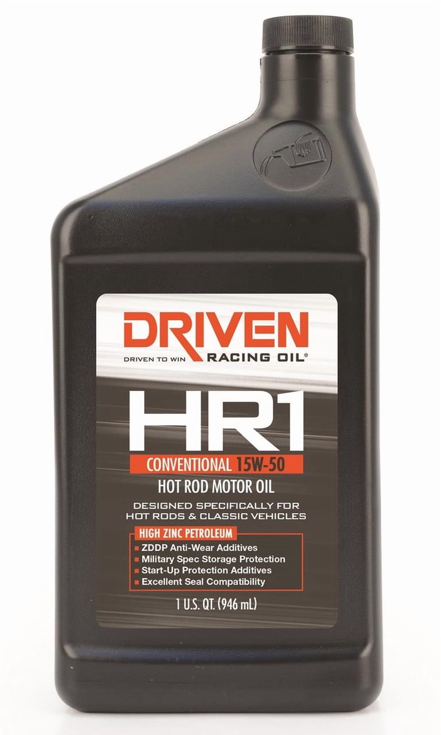Driven HR1 15w-50 Hot Rod Oil - High ZDDP Zinc Conventional Motor Oil