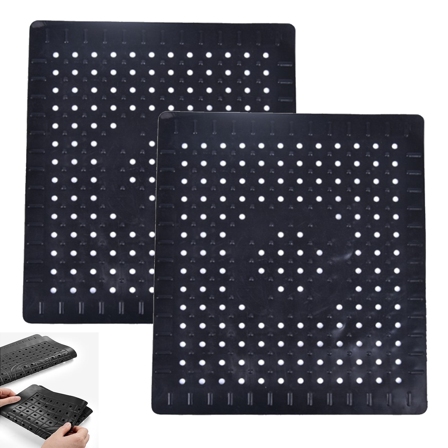 2 Pcs Kitchen Sink Mat Rubber Quick Drain Non Slip Sink Pad for Bottom of Kitchen Sink 12 x 10 inch
