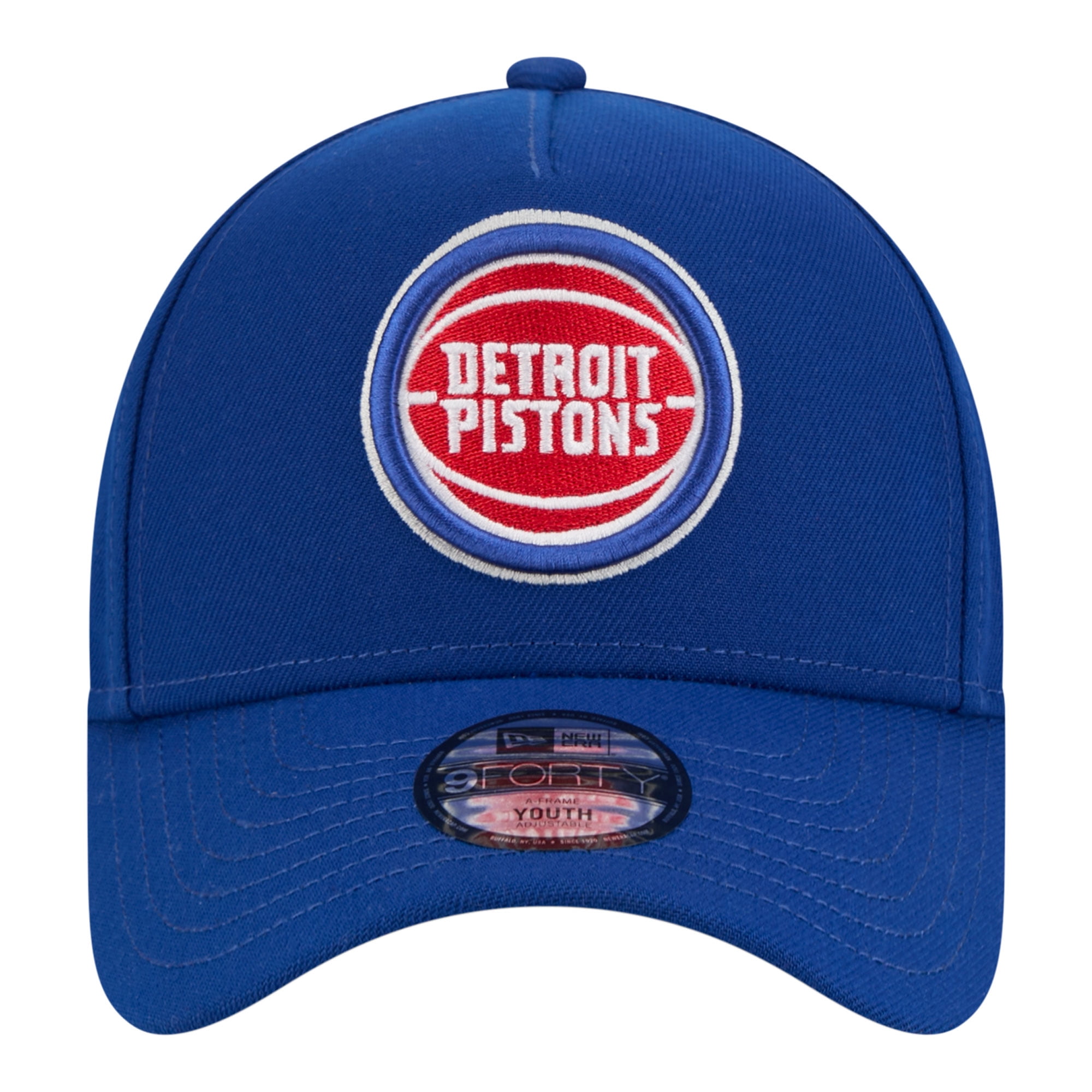 Youth New Era  Blue Detroit Pistons 9FORTY A-Frame Adjustable Hat