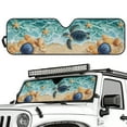 thumbnail image 2 of Jeiento Turtle Starfish Windshield Sun Visor Foldable Sunshade Aluminum Foil Sun Shield for 2007-2018 Jeep Wrangler JK JKU & 1997-2006 Jeep Wrangler TJ LJ, 2 of 6