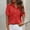 Red, variant on Olyvenn Womens Short Sleeve Cotton Linen Button Down Up Shirt Collared V Neck Tops Shirts Blouses Dress for Women Western Wear White XXL